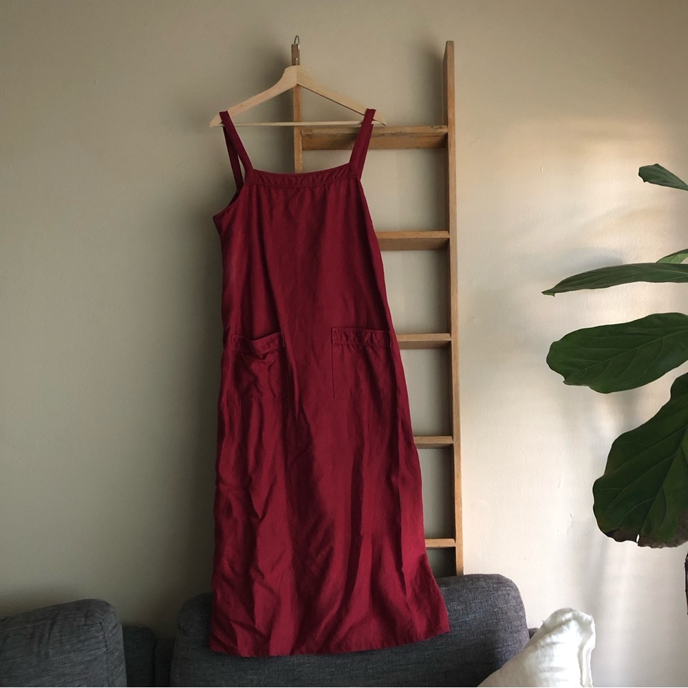 Linen Red Dress